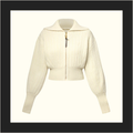 CROPPED RIB KNIT SWEATER