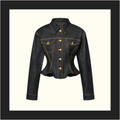 FLUTED DENIM JACKET