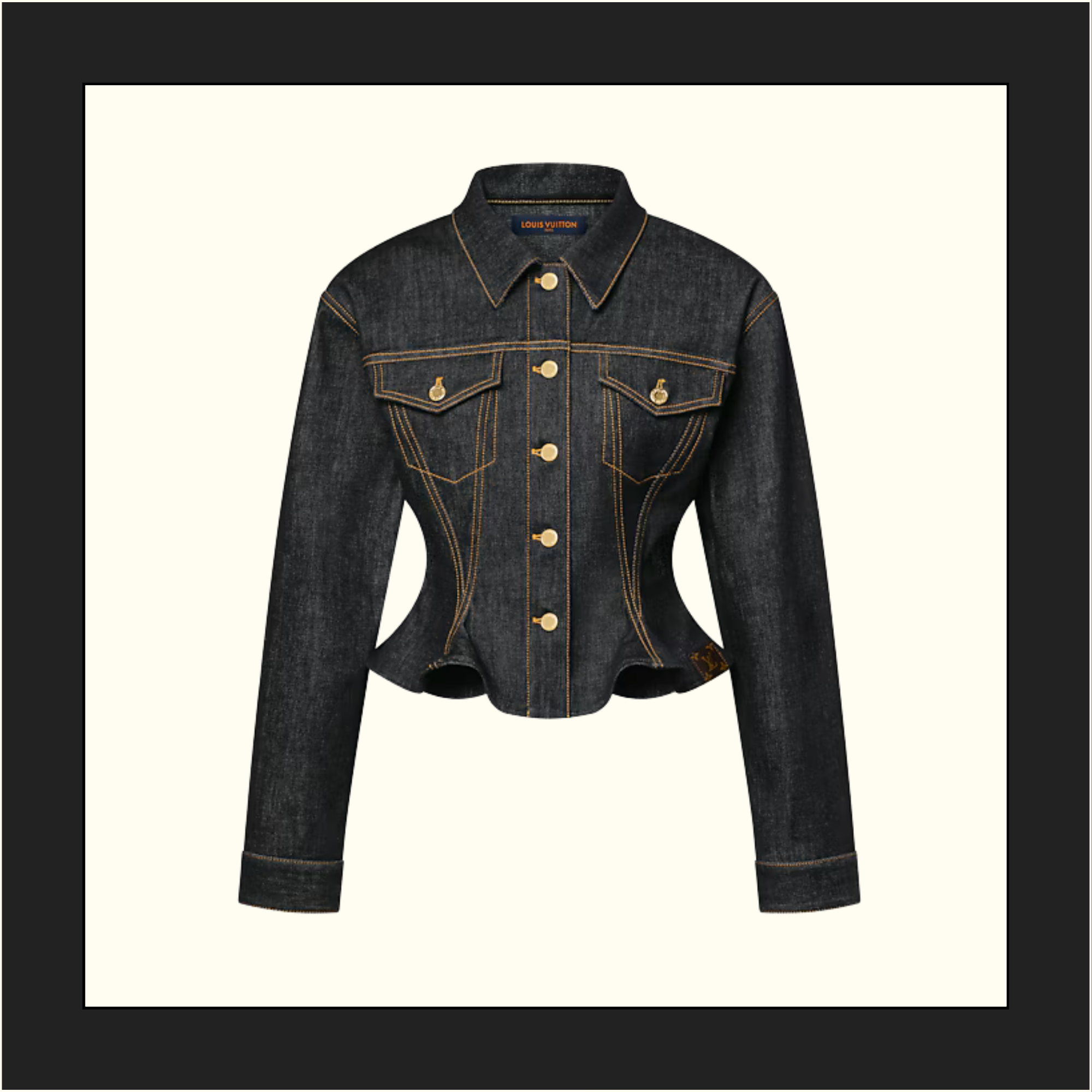 FLUTED DENIM JACKET
