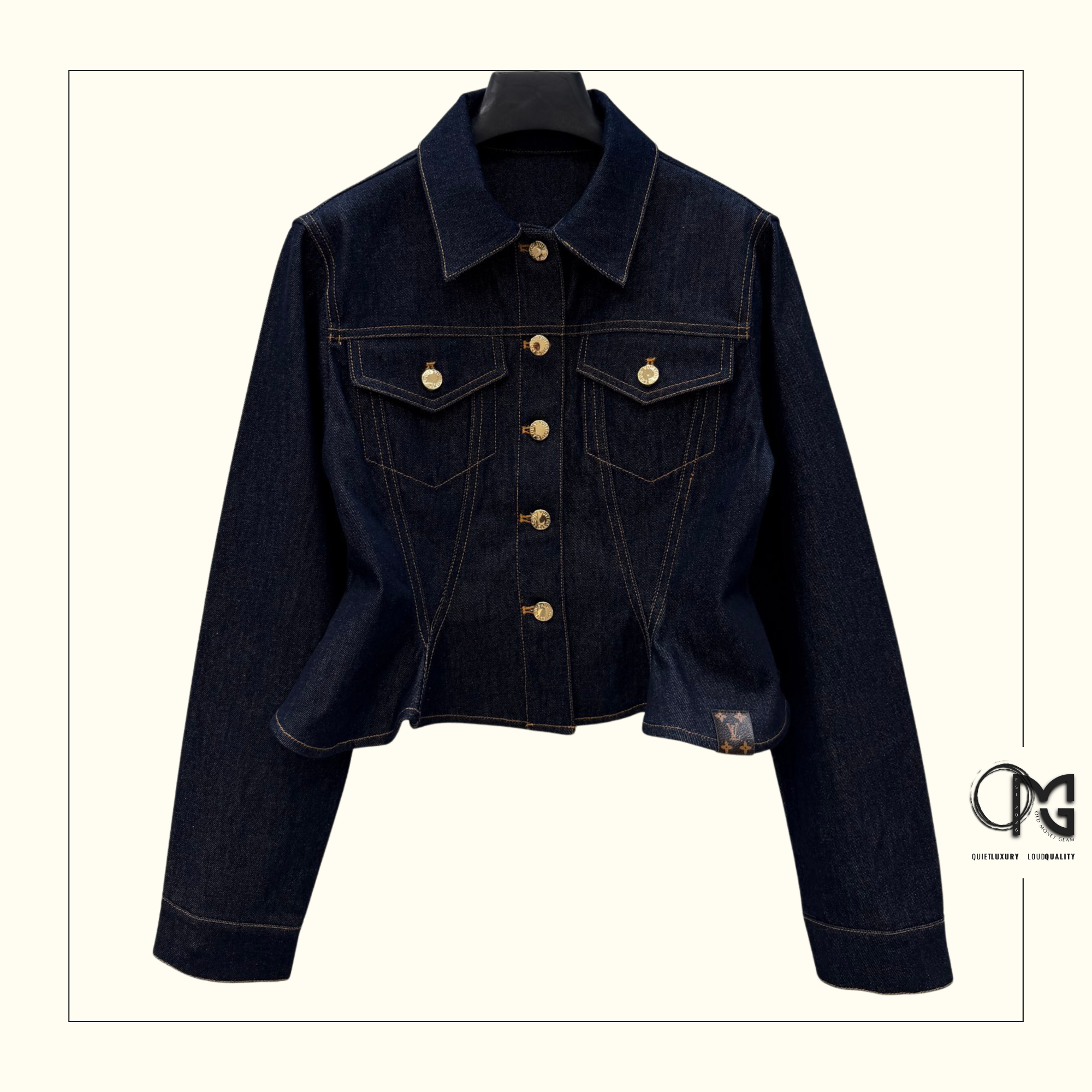FLUTED DENIM JACKET