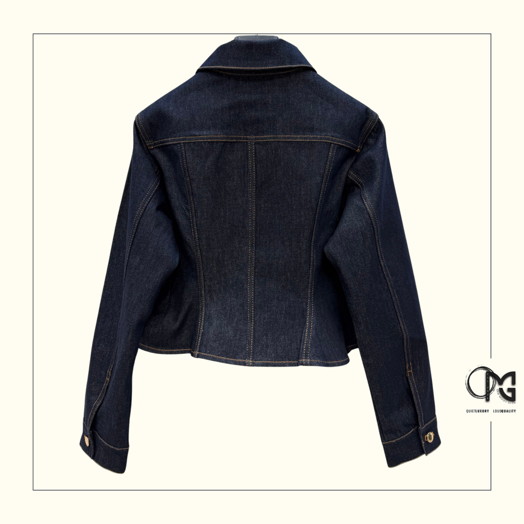 FLUTED DENIM JACKET