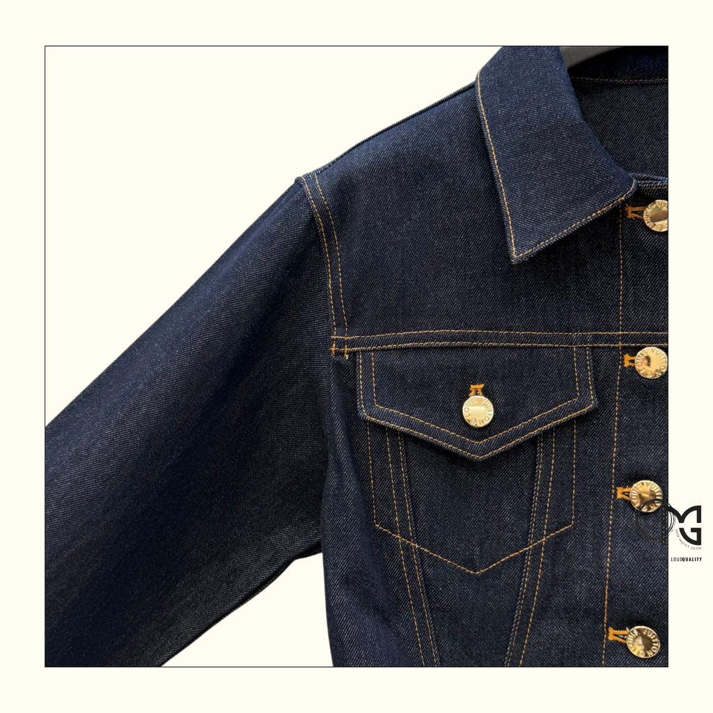 FLUTED DENIM JACKET