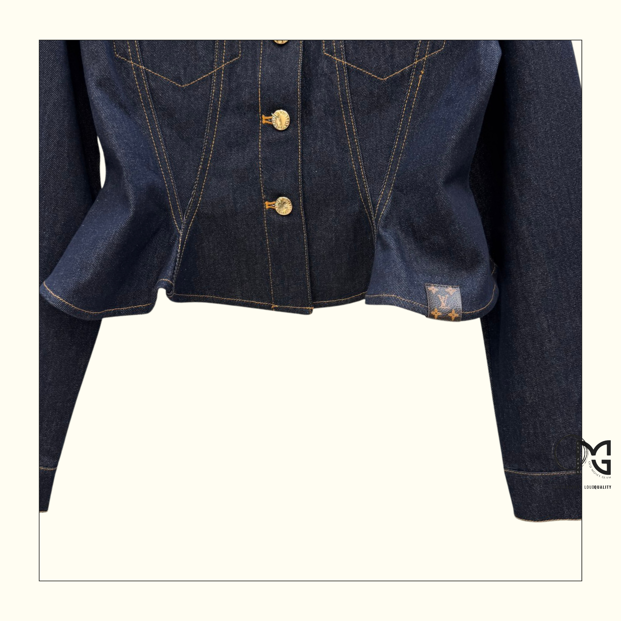 FLUTED DENIM JACKET