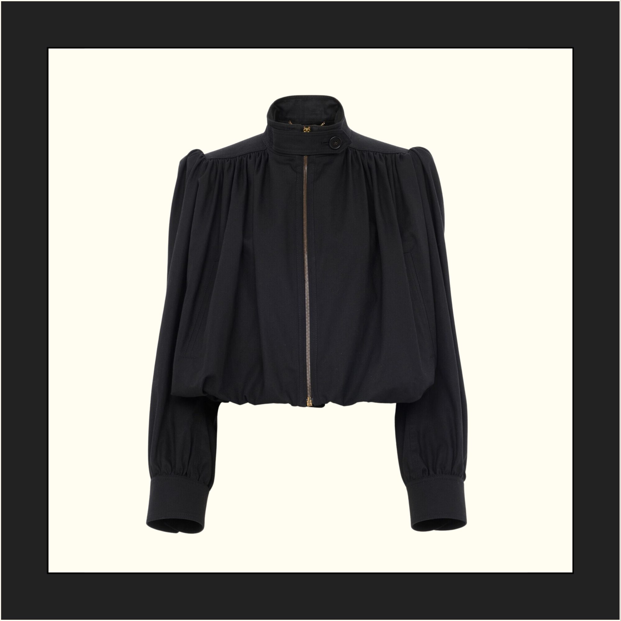 GATHERED CROP JACKET