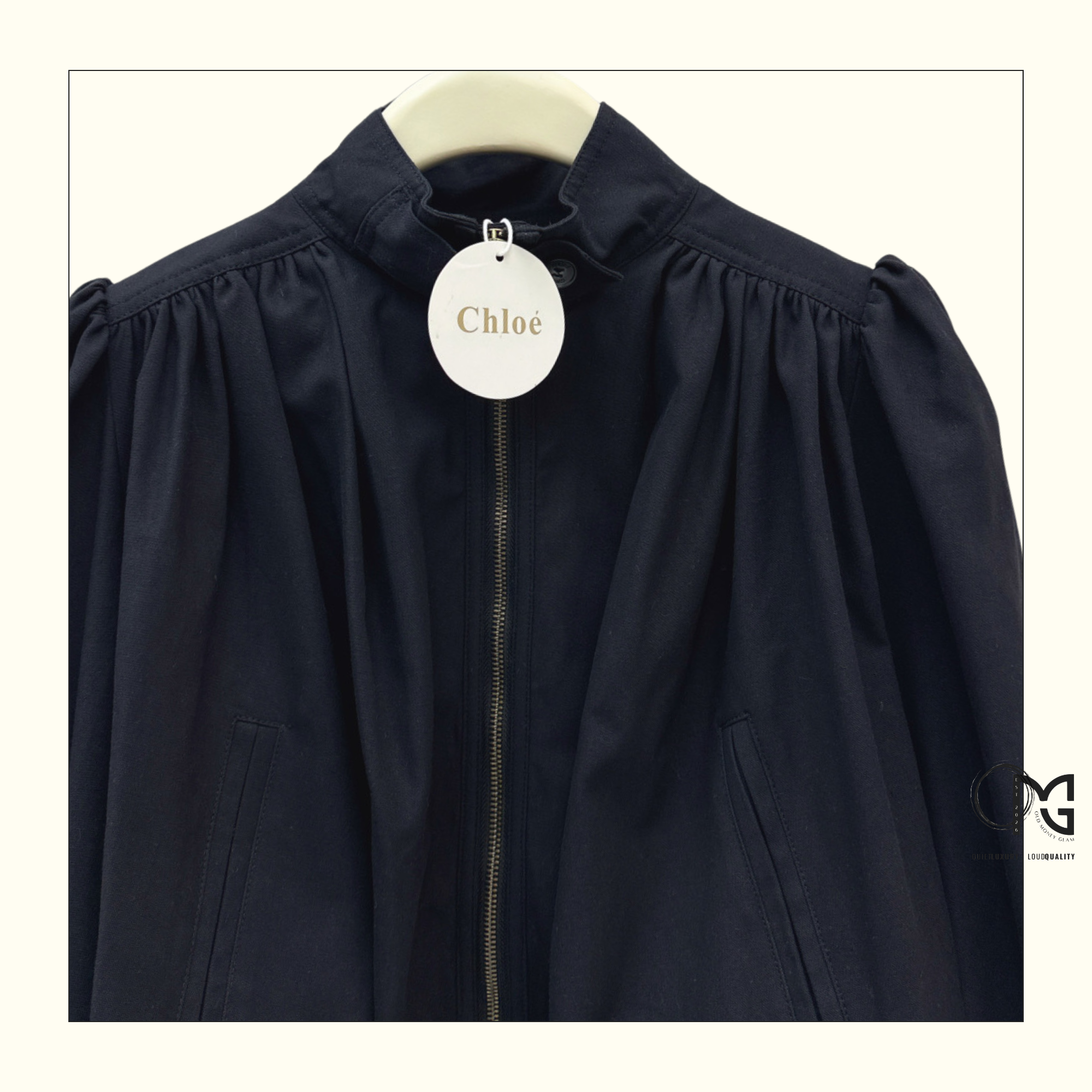 GATHERED CROP JACKET