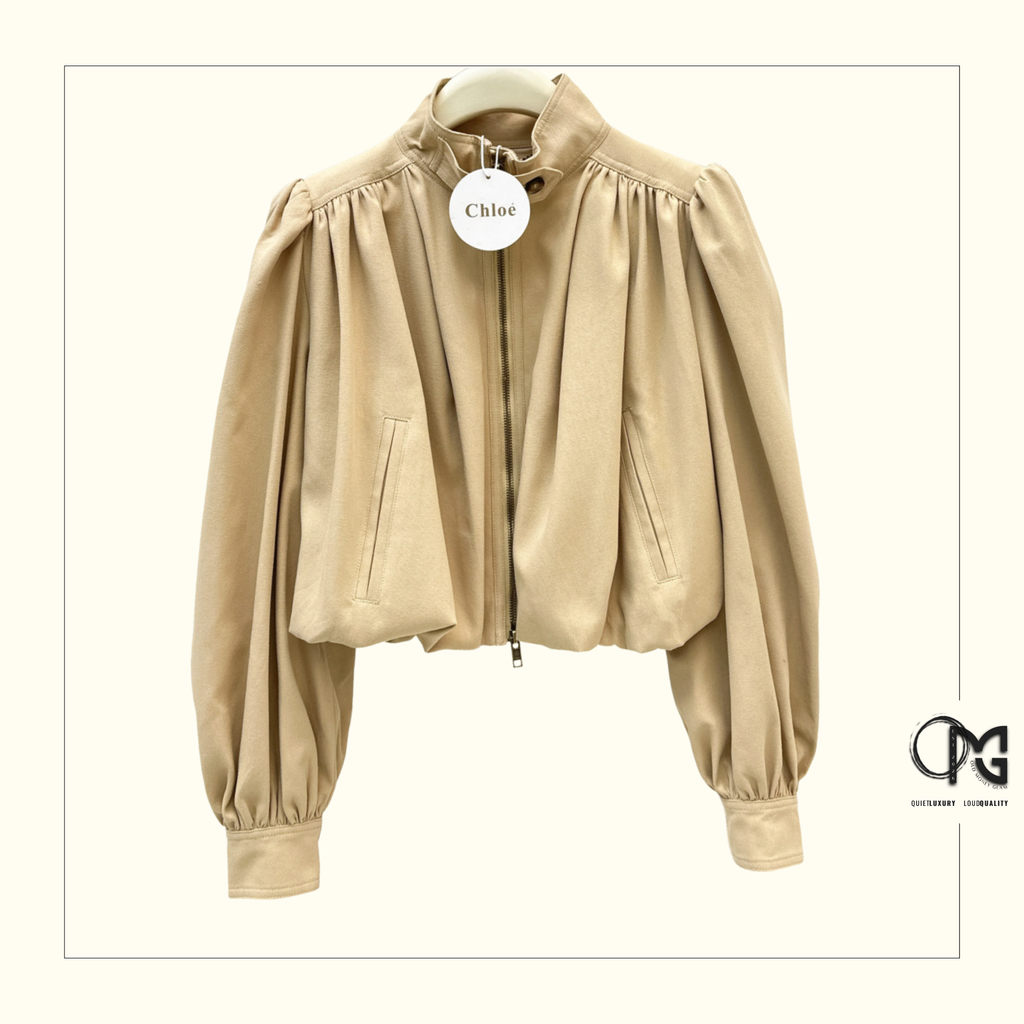 GATHERED CROP JACKET