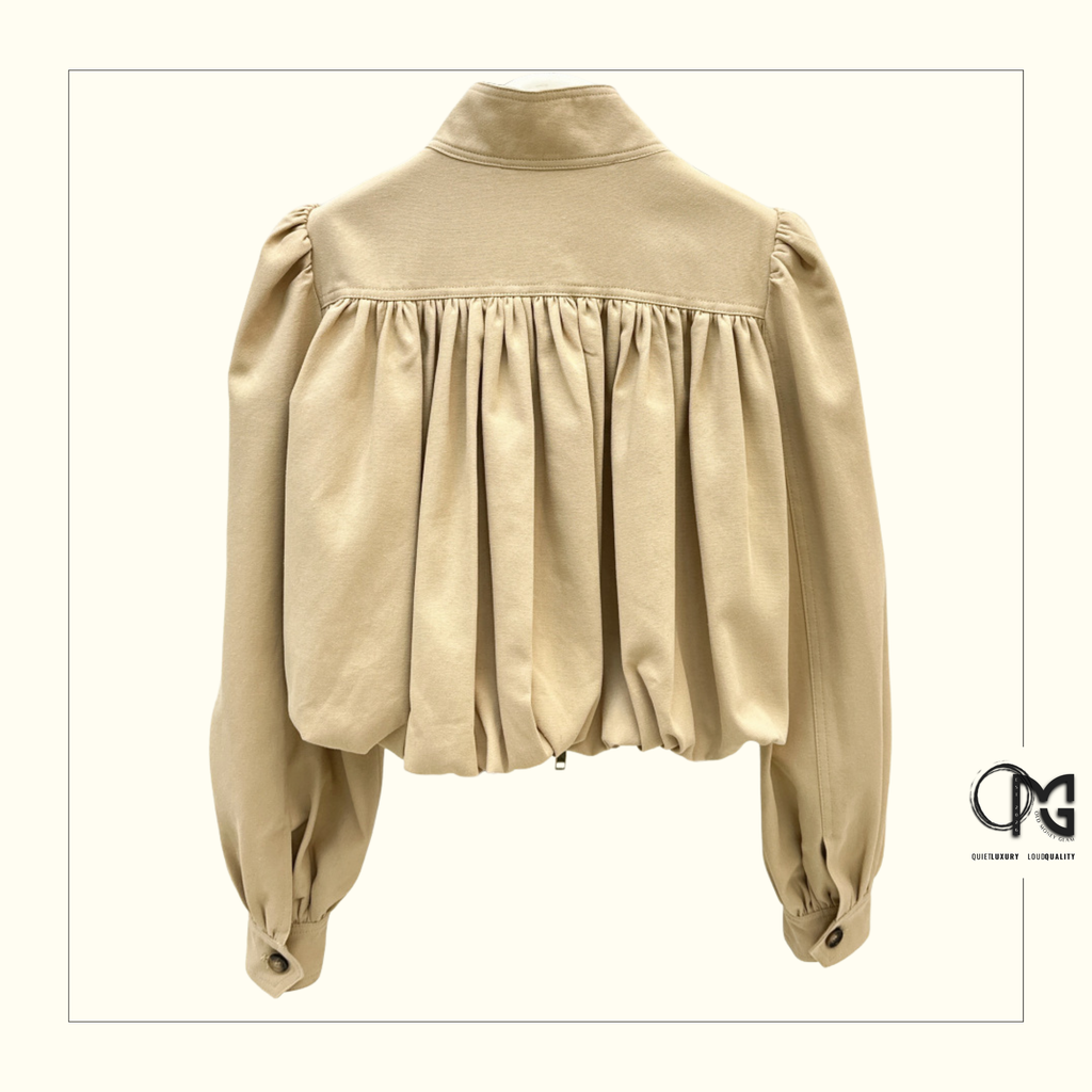 GATHERED CROP JACKET