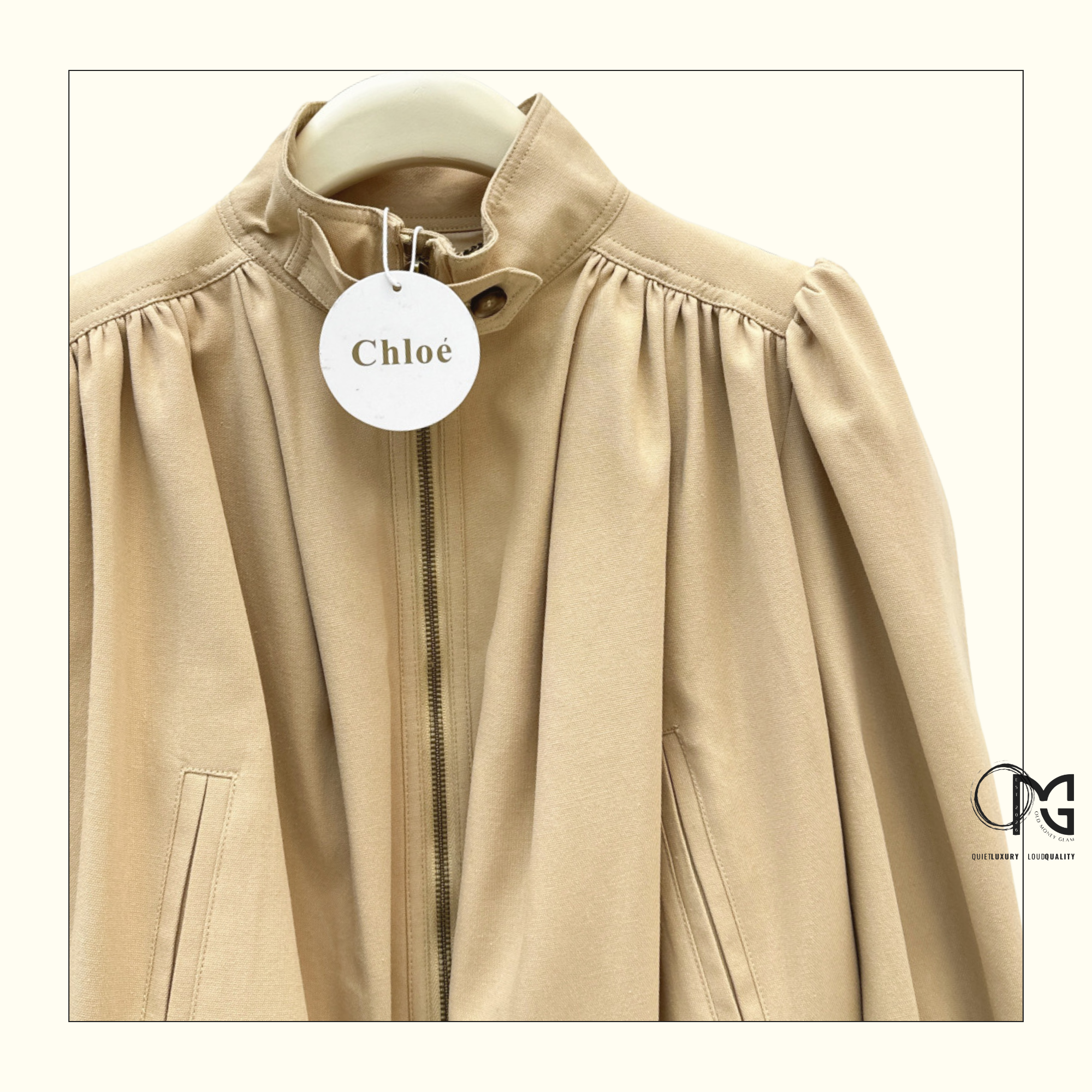 GATHERED CROP JACKET
