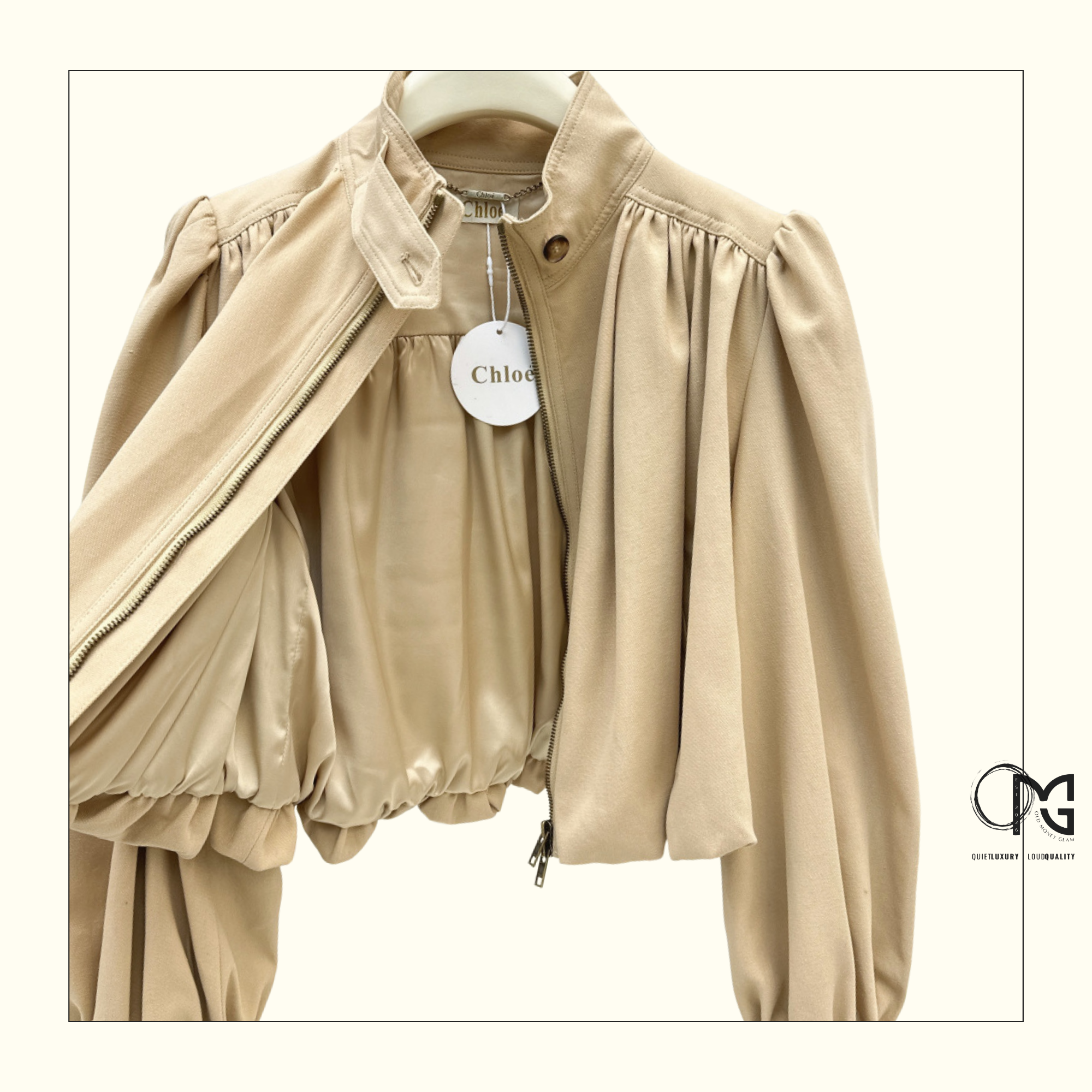 GATHERED CROP JACKET