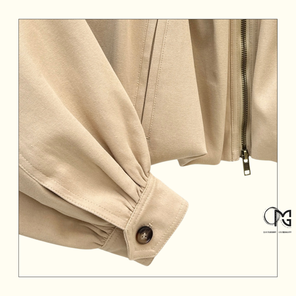 GATHERED CROP JACKET