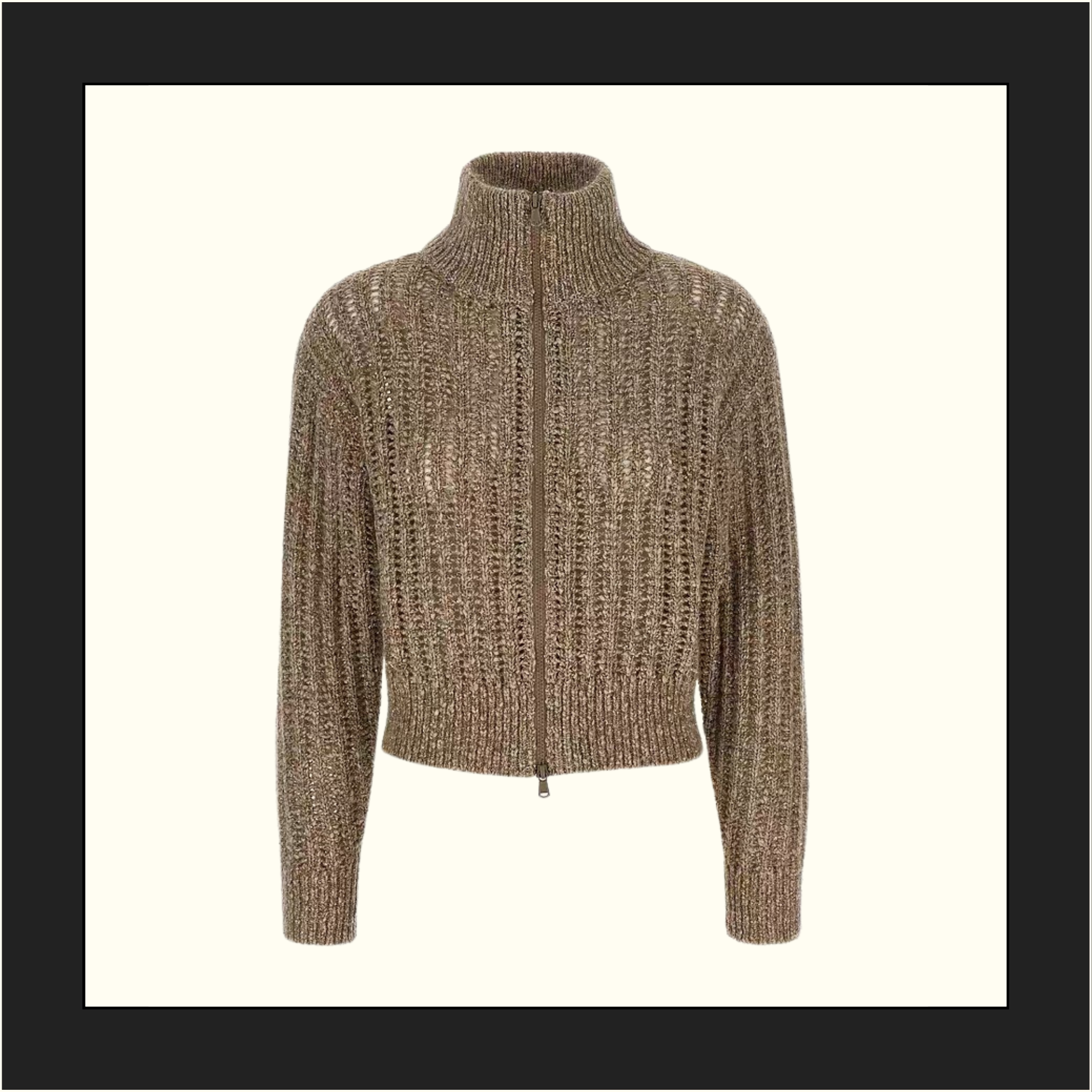 RUSTIC DAZZLING NET CARDIGAN