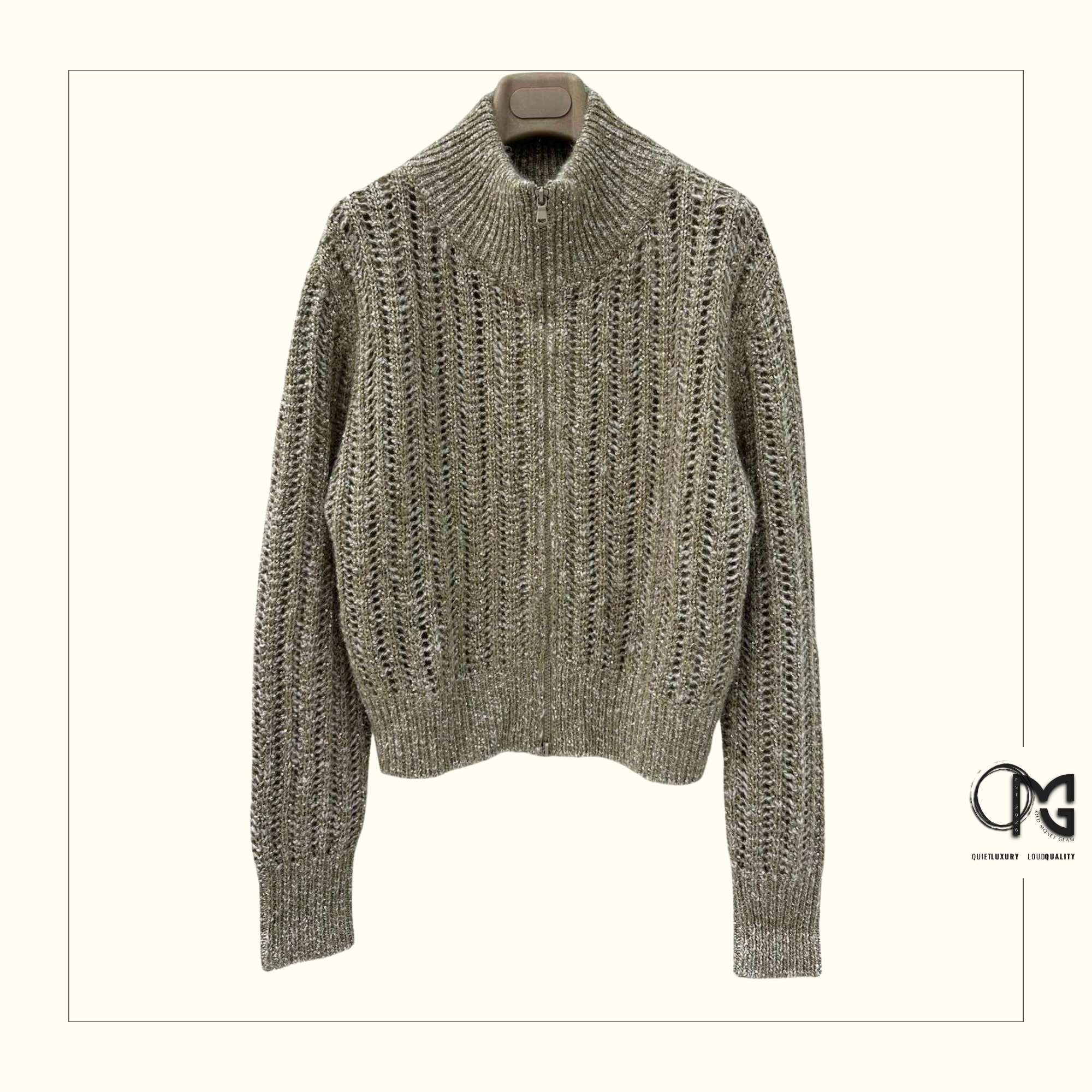 RUSTIC DAZZLING NET CARDIGAN