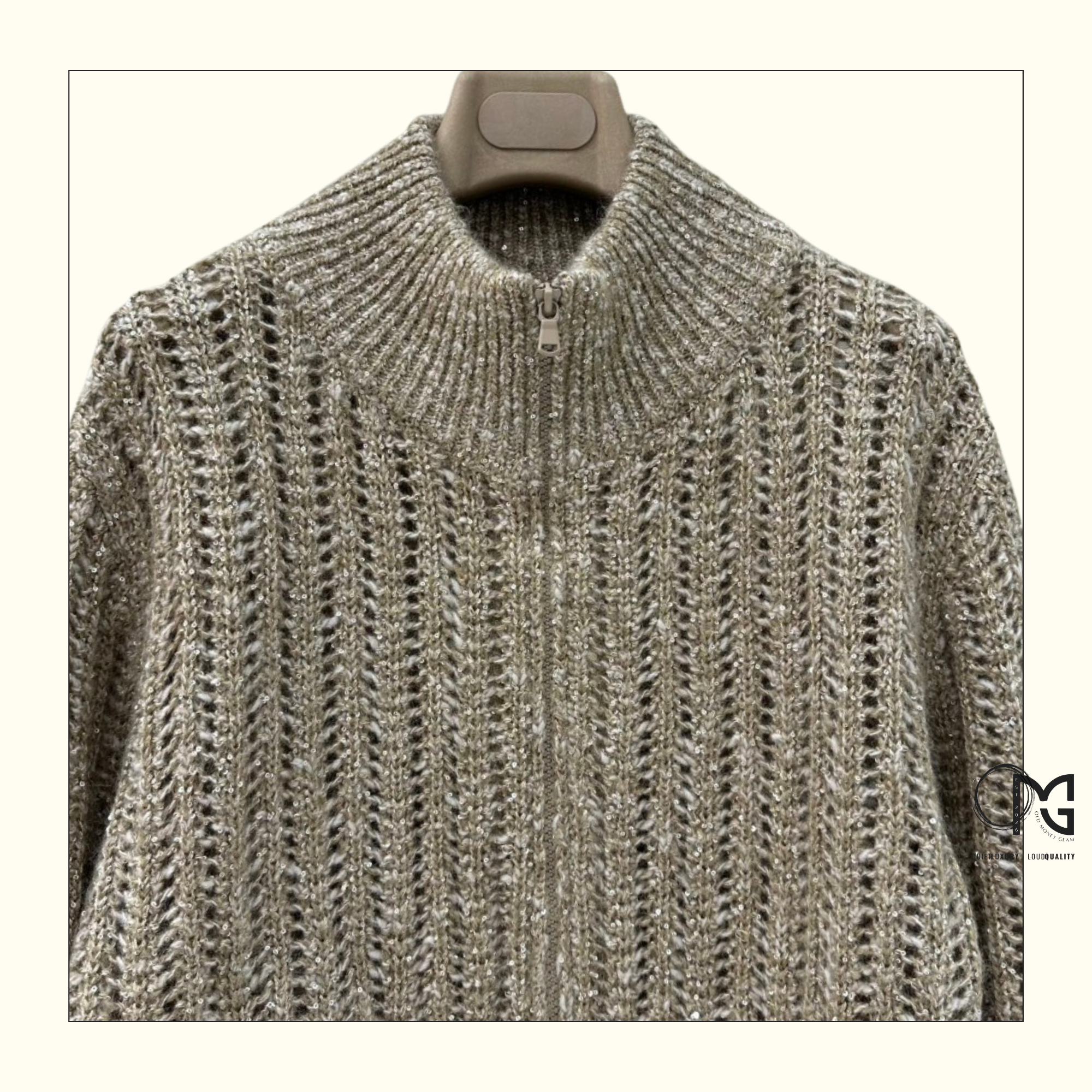 RUSTIC DAZZLING NET CARDIGAN