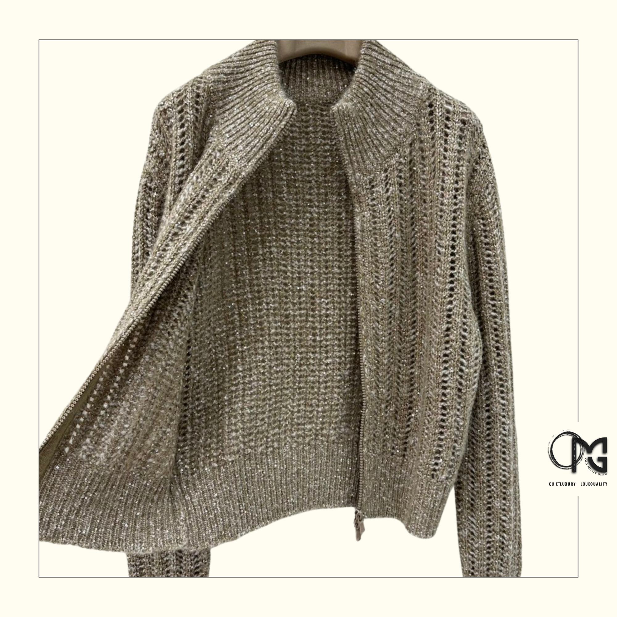 RUSTIC DAZZLING NET CARDIGAN