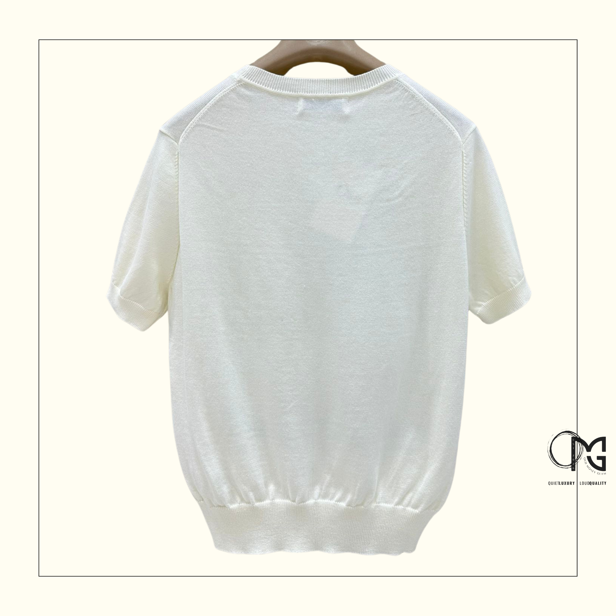 SILK KNIT SHORT SLEEVE TOP