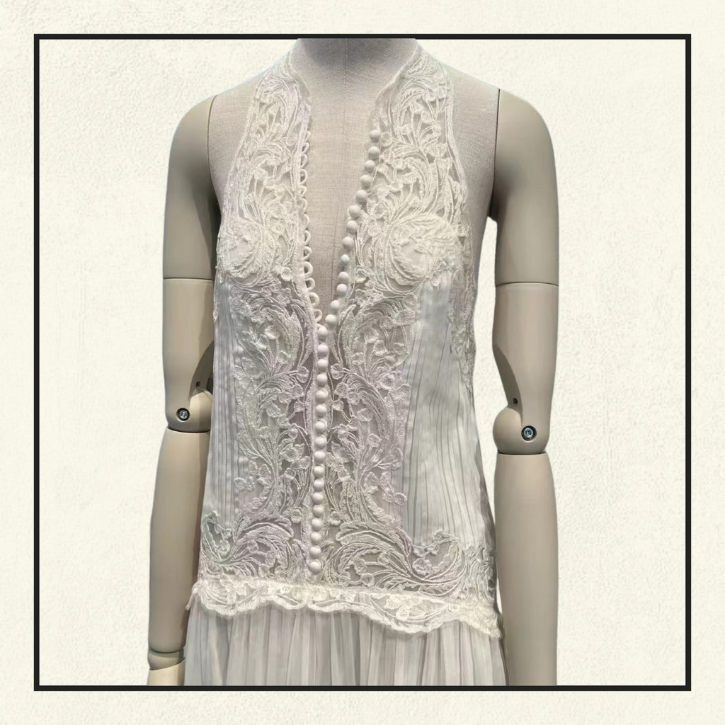 LACE HALTER MAXI DRESS