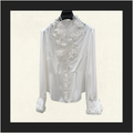 LACE EMBROIDERED DETAILS BLOUSE