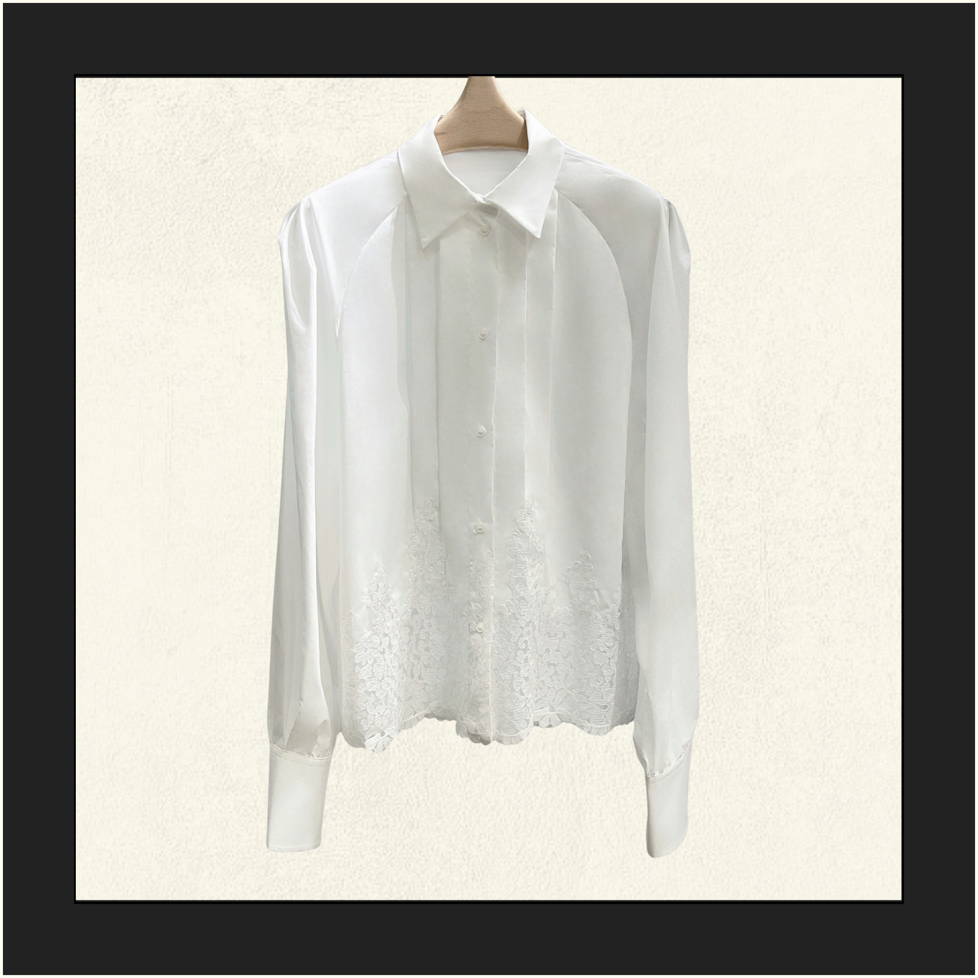 LACE EMBROIDERED DETAILS BLOUSE