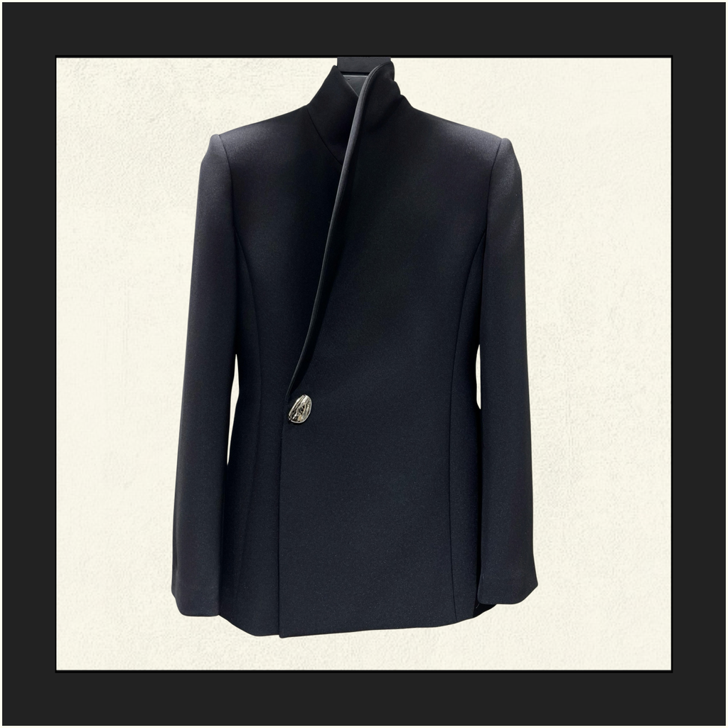 WRAP COLLAR BLAZER
