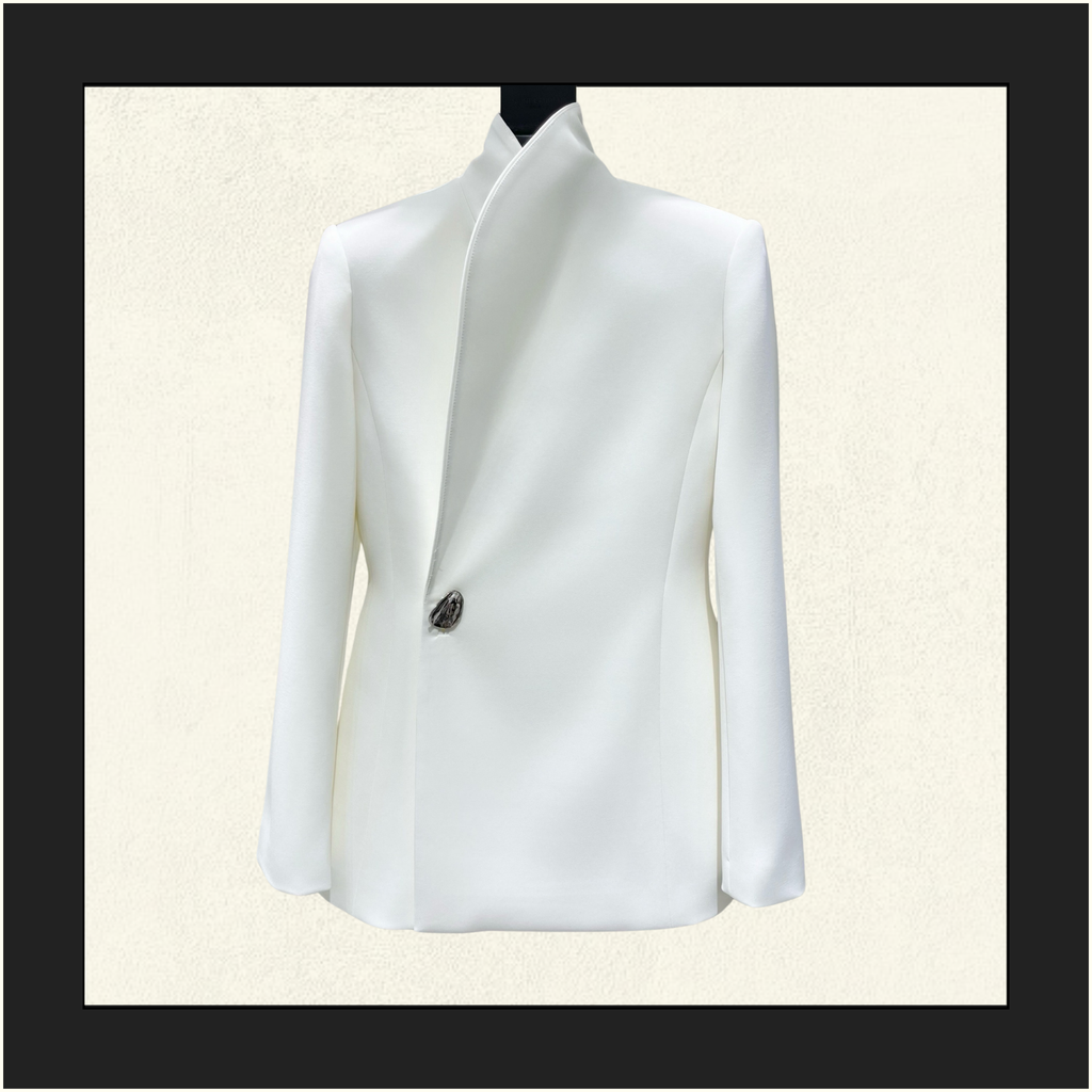 WRAP COLLAR BLAZER