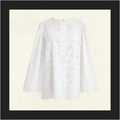 SCALLOPED EYELET EMBROIDERED MINI DRESS