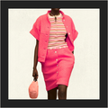 COTTON TWEED SHORT SLEEVE JACKET & MINI SKIRT