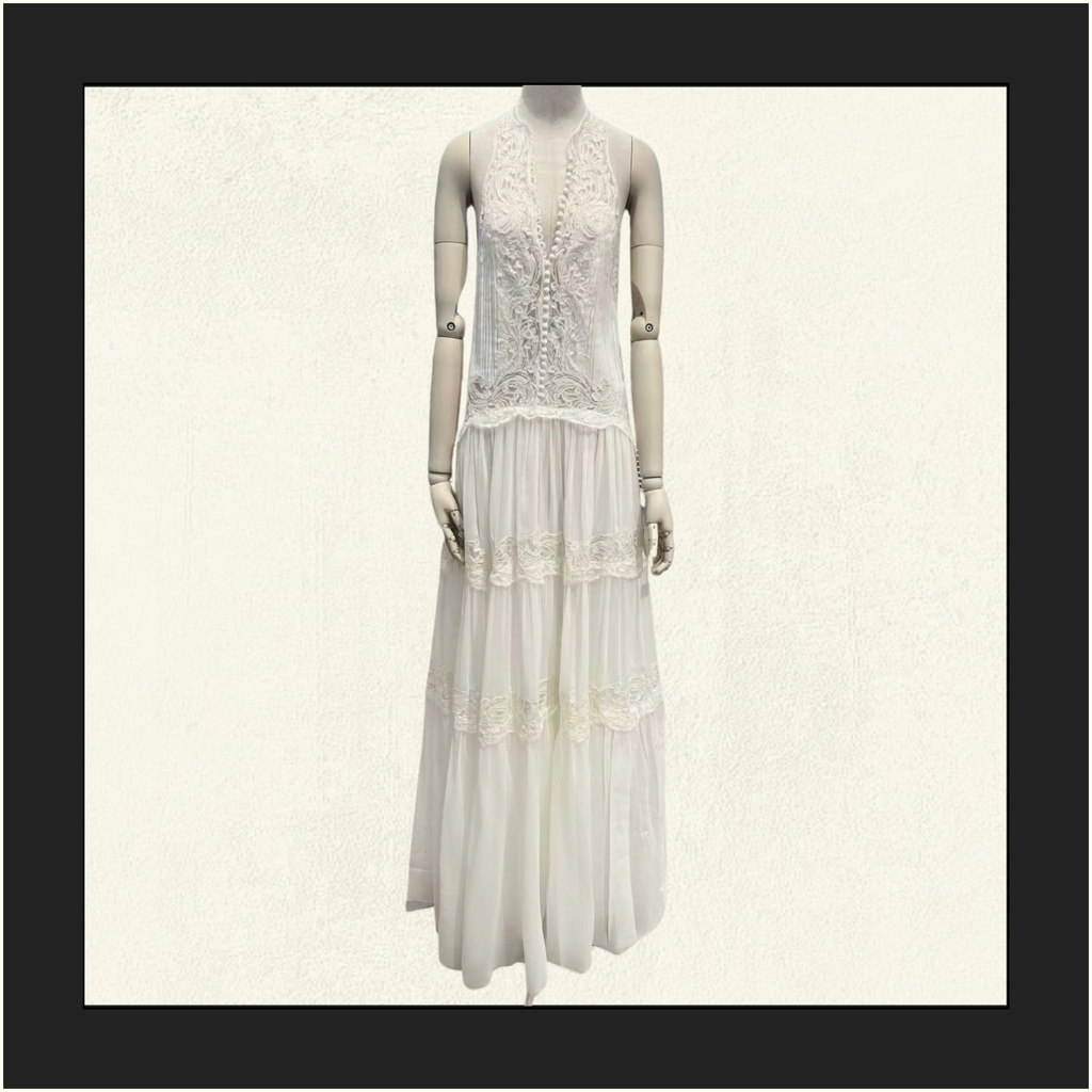 LACE HALTER MAXI DRESS