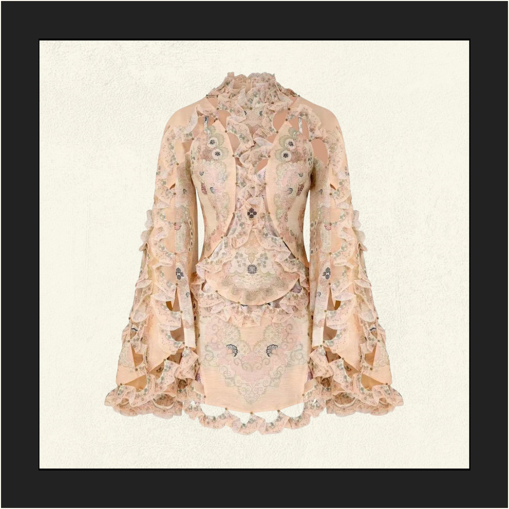 REBELLION SCALLOP MINI DRESS