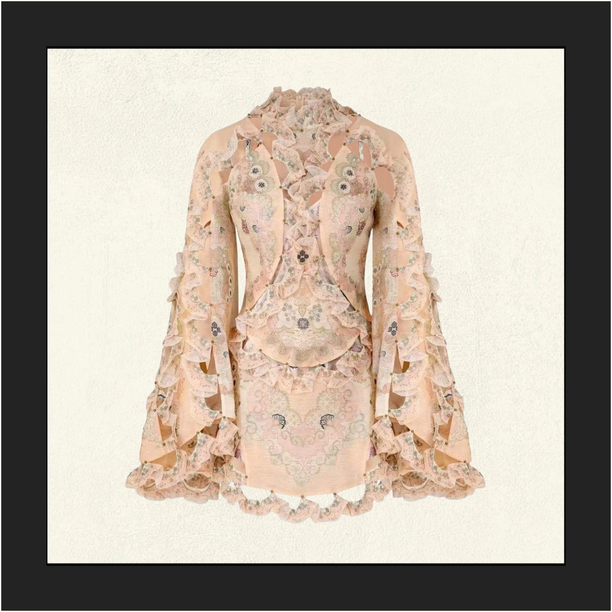 REBELLION SCALLOP MINI DRESS