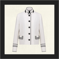 WOOL & MOHAIR COLLARLESS JACKET