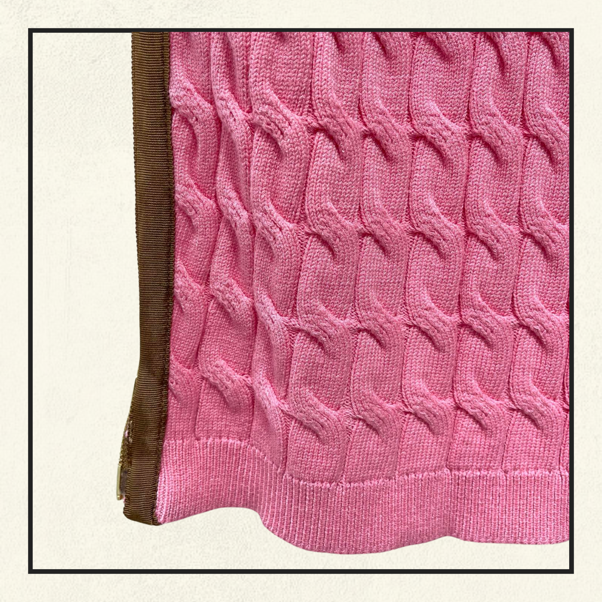 CABLE KNIT CARDIGAN & PENCIL SKIRT