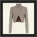HOUNDSTOOTH WOOL SHORT JACKET