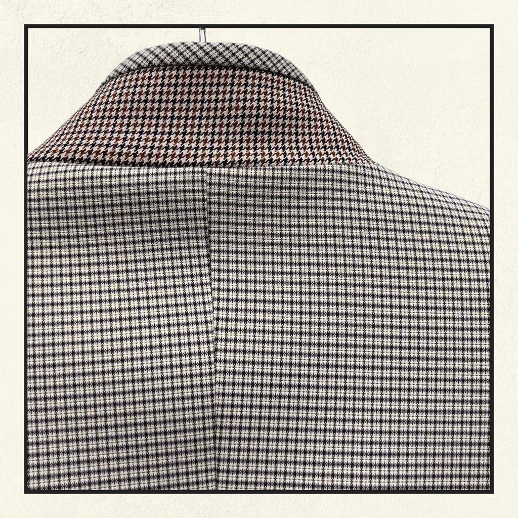 HOUNDSTOOTH WOOL SHORT JACKET