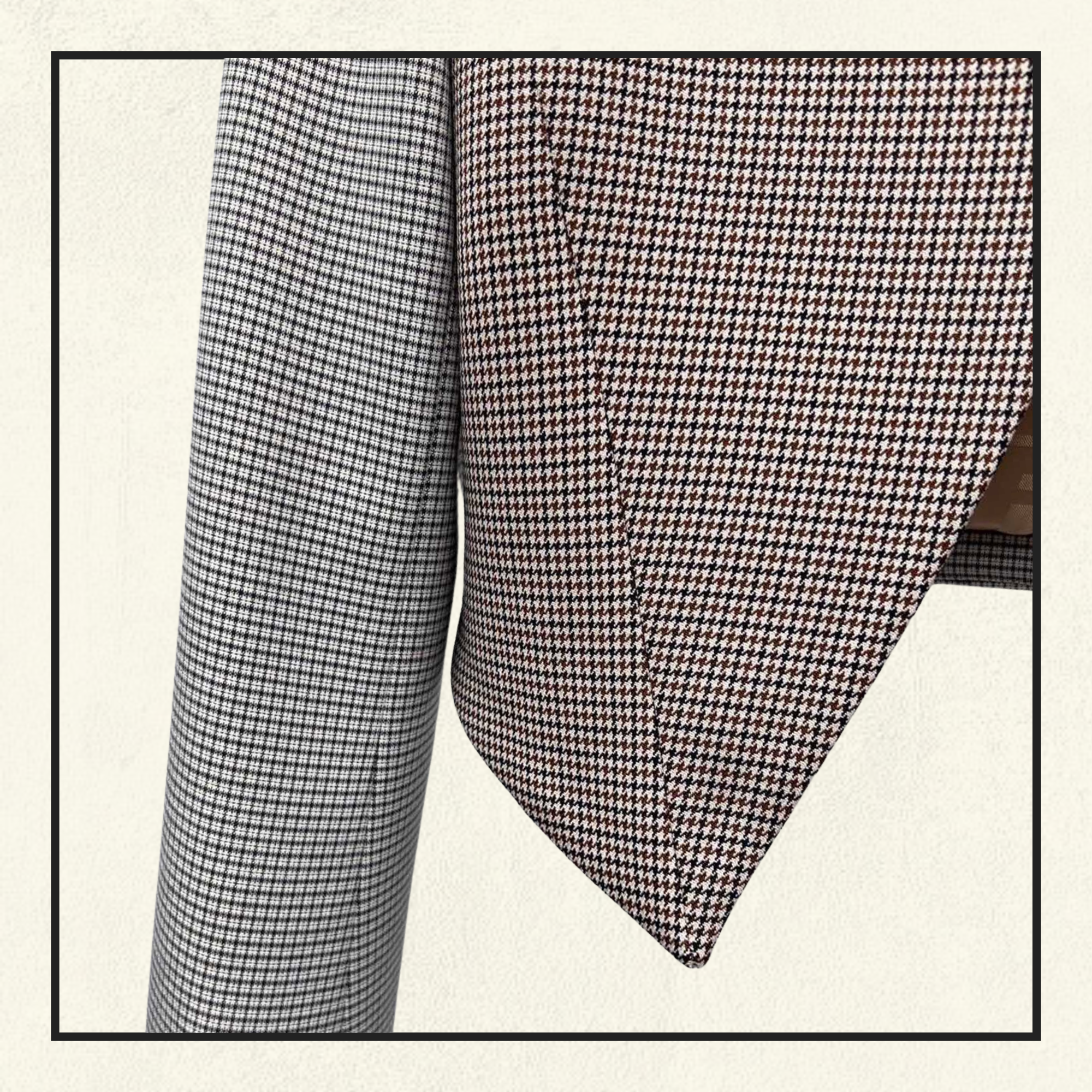HOUNDSTOOTH WOOL SHORT JACKET