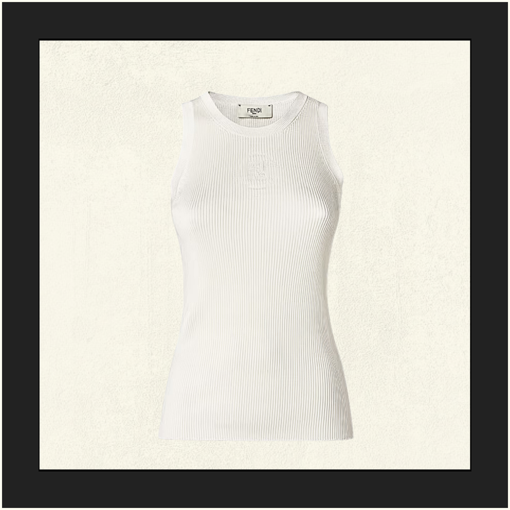 SILK BLEND TANK IN MAGLIA FF