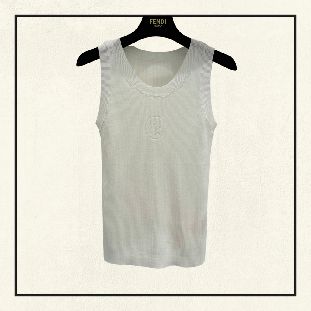 SILK BLEND TANK IN MAGLIA FF