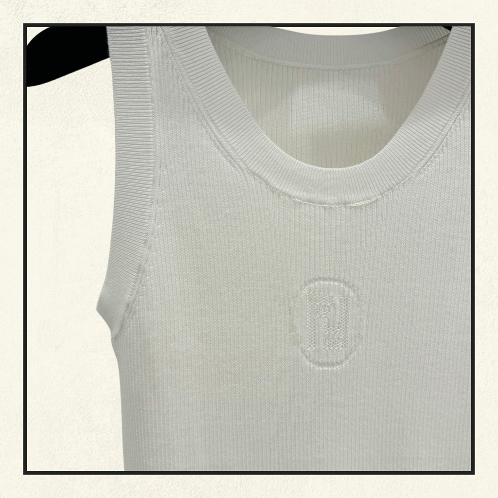 SILK BLEND TANK IN MAGLIA FF