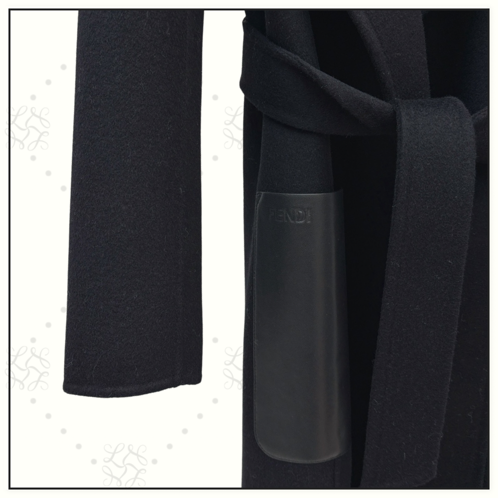 WOOL COAT WITH FUR COLLAR