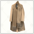 WOOL COAT WITH REMOVABLE SCARF