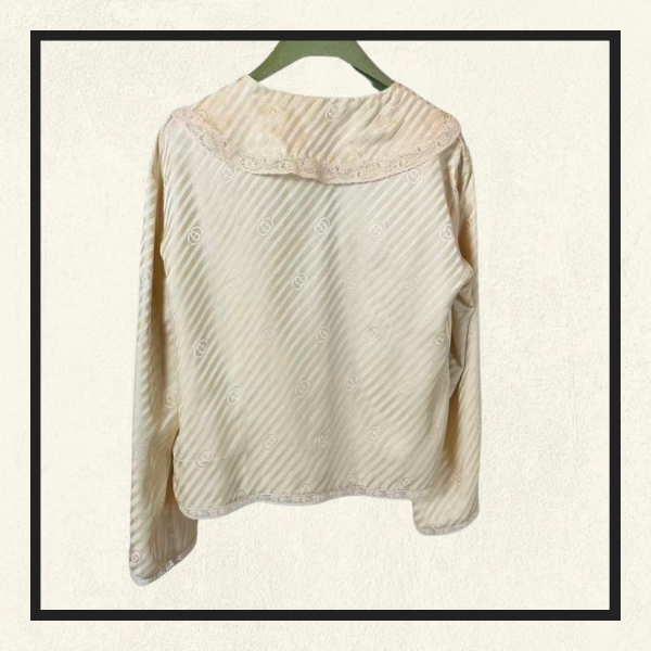 LACE UP SILK BLOUSE