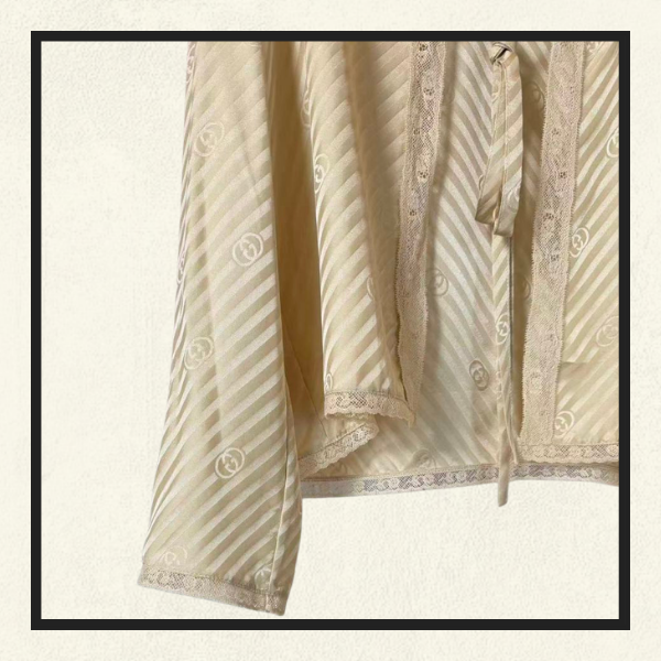 LACE UP SILK BLOUSE
