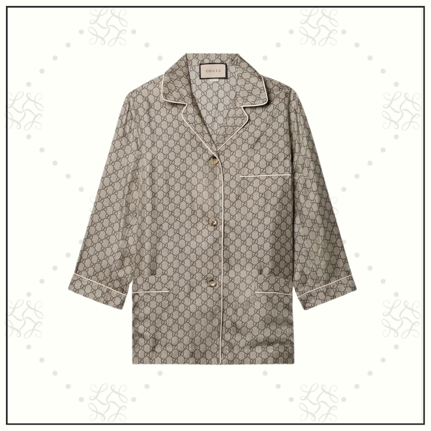 GG SILK PALLAZZO PAJAMAS