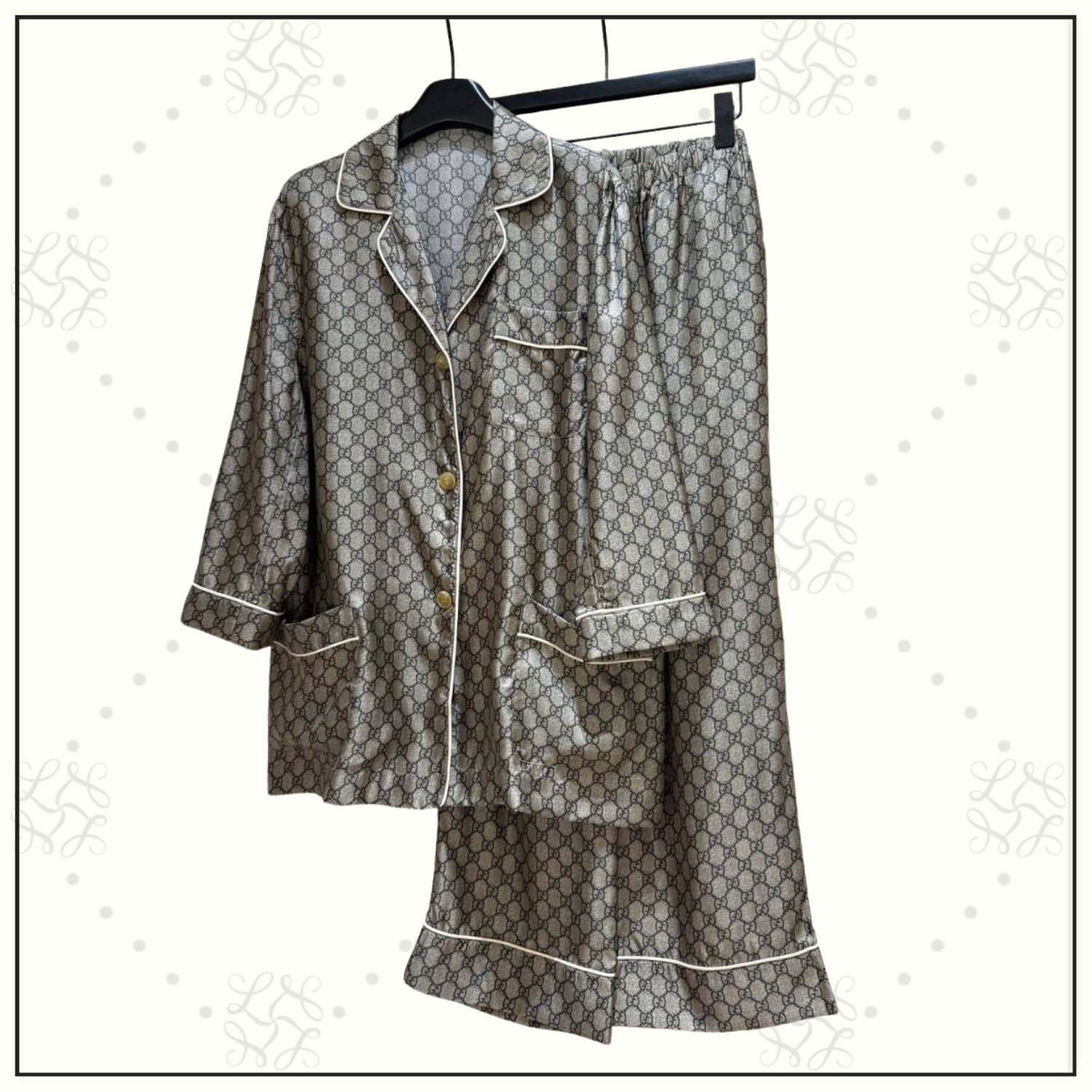 GG SILK PALLAZZO PAJAMAS