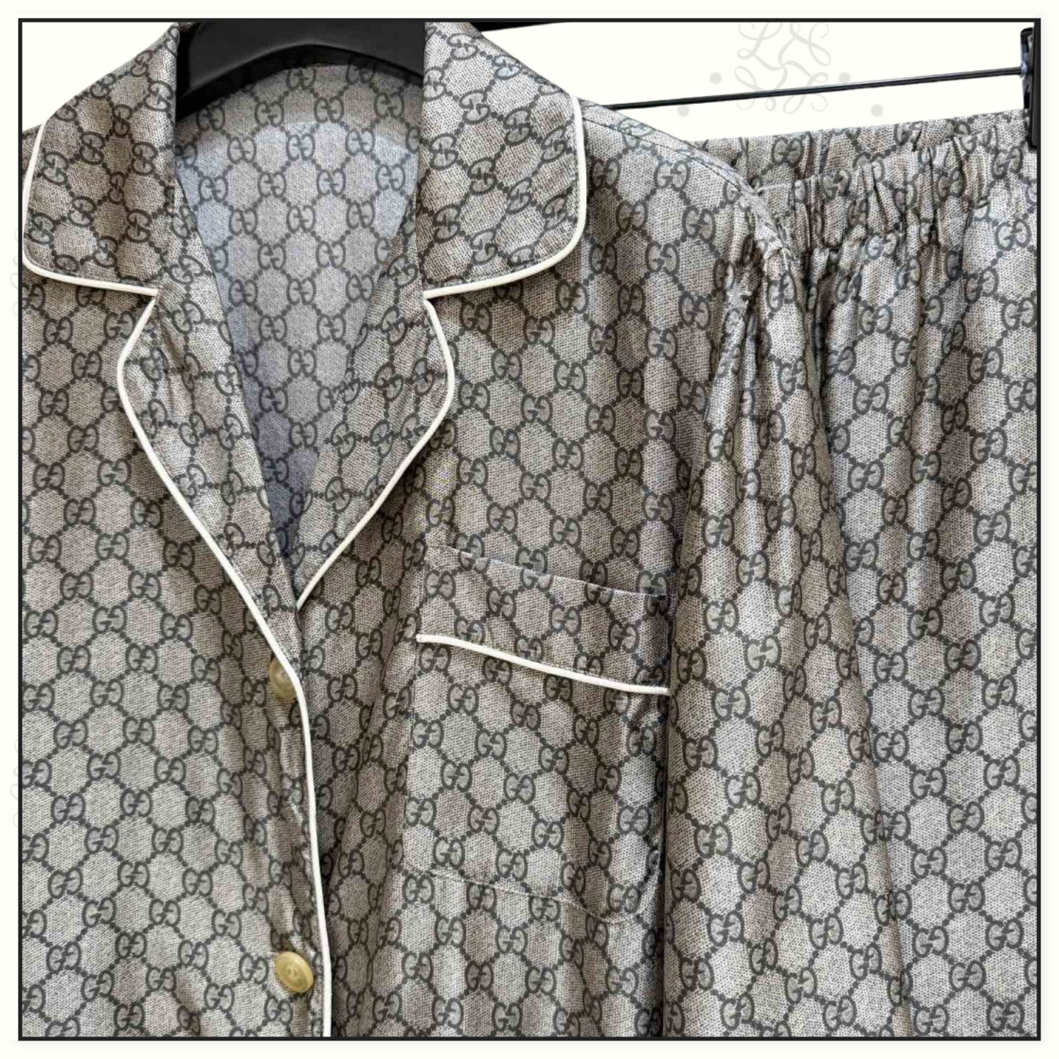 GG SILK PALLAZZO PAJAMAS