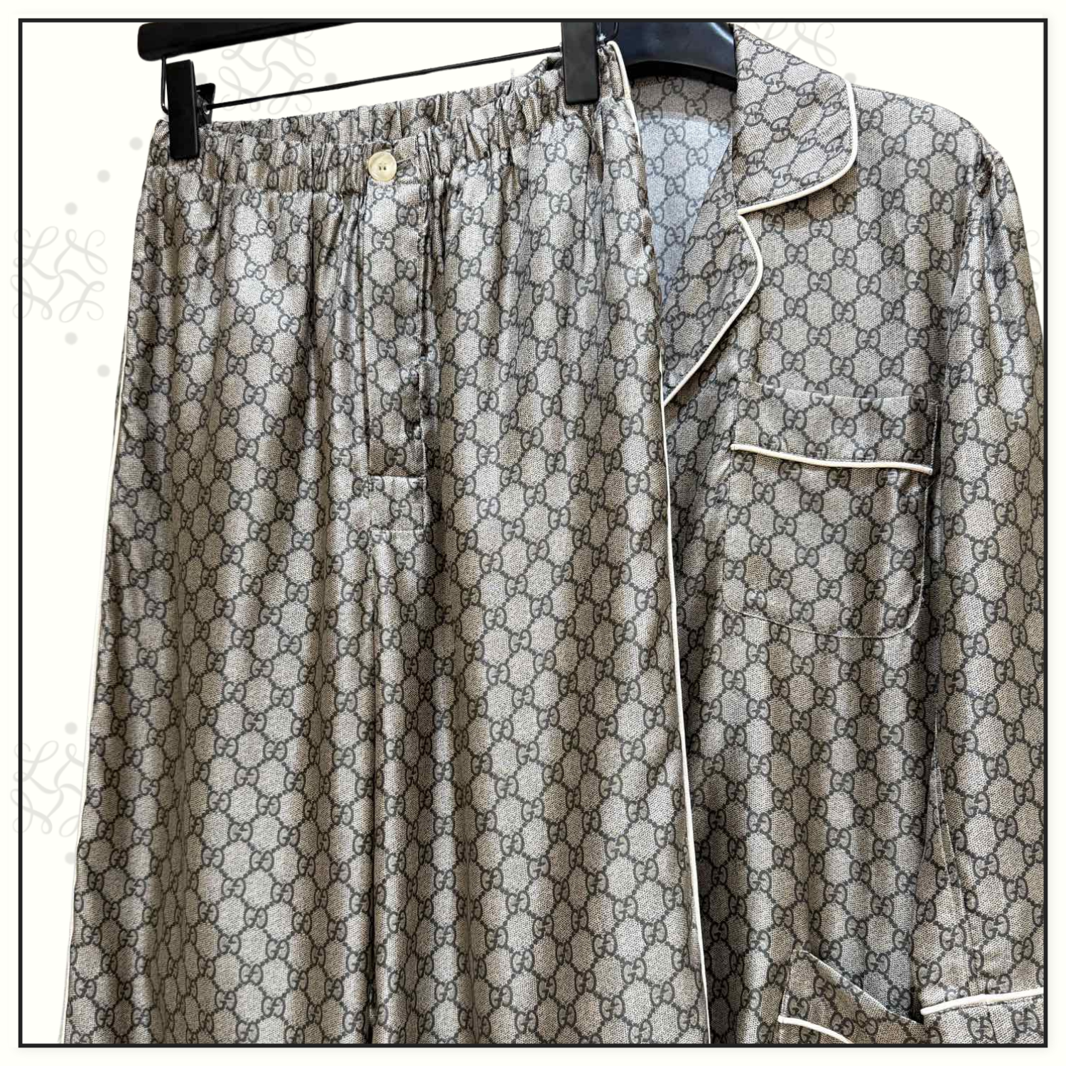 GG SILK PALLAZZO PAJAMAS