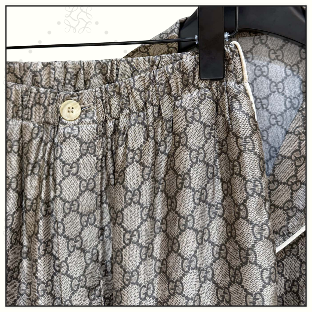 GG SILK PALLAZZO PAJAMAS