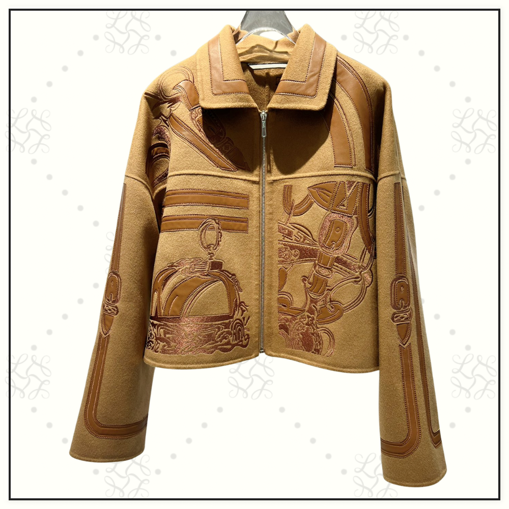 CASHMERE EMBROIDERY PATCHWORK JACKET