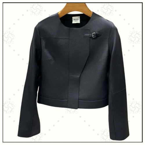 CHEVRE LEATHER JACKET & LEATHER SHORTS