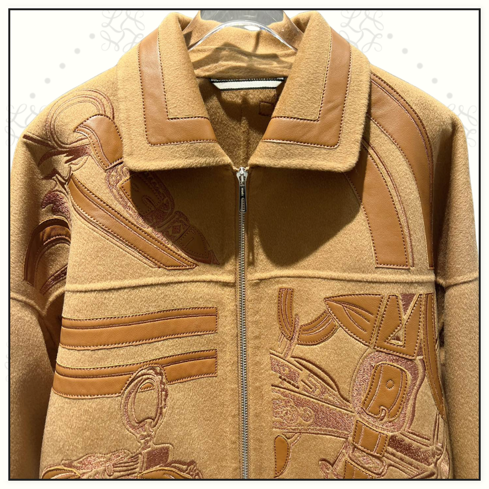 CASHMERE EMBROIDERY PATCHWORK JACKET