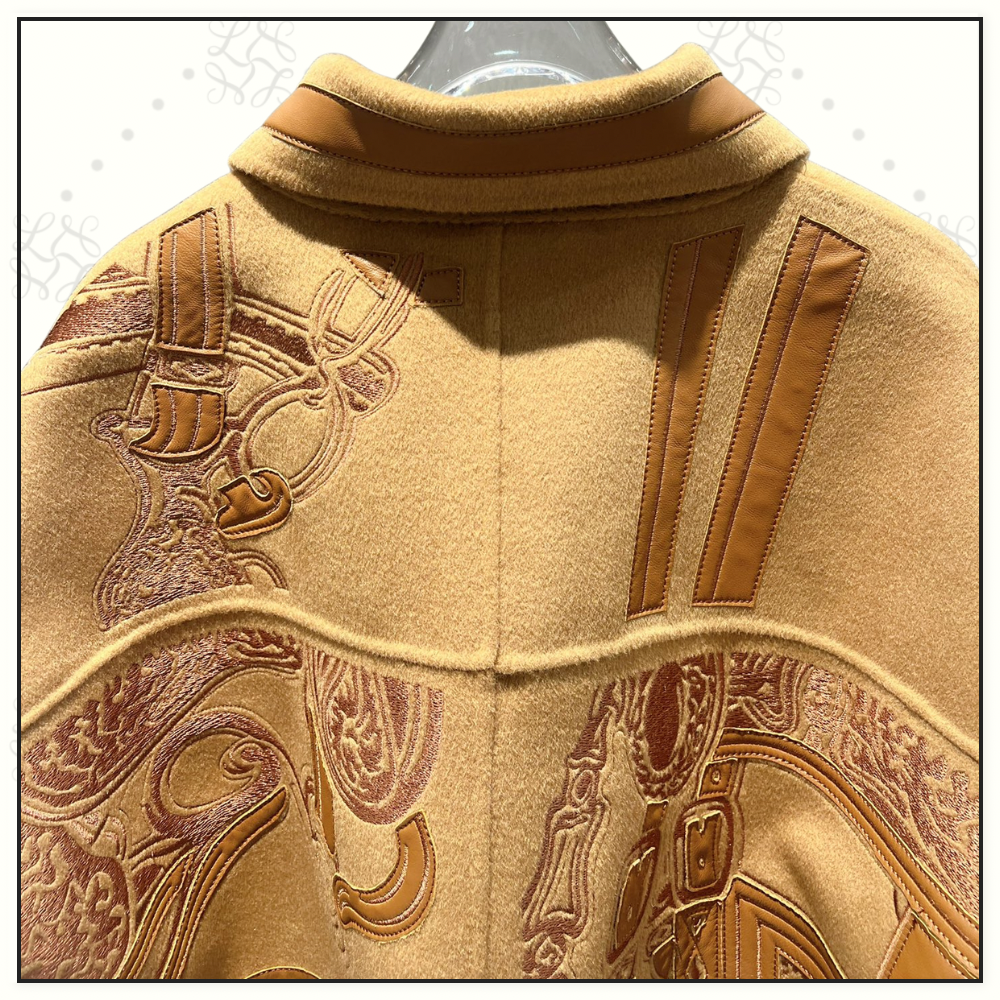 CASHMERE EMBROIDERY PATCHWORK JACKET